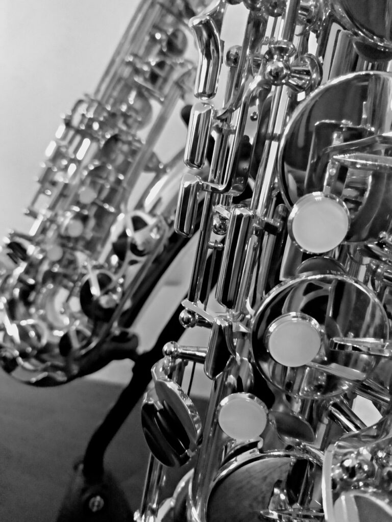 saxophone, musical instrument, black-and-white-4427134.jpg